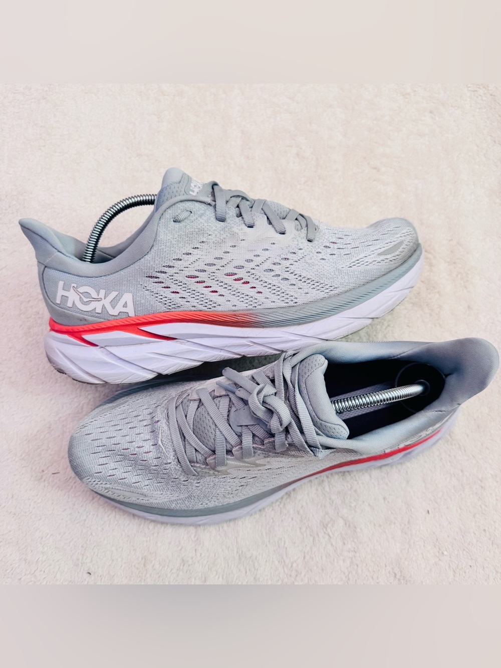 HOKA One One Clifton 8 Running Shoe Blue Fog Plein Air Women’s US Size 9.5B